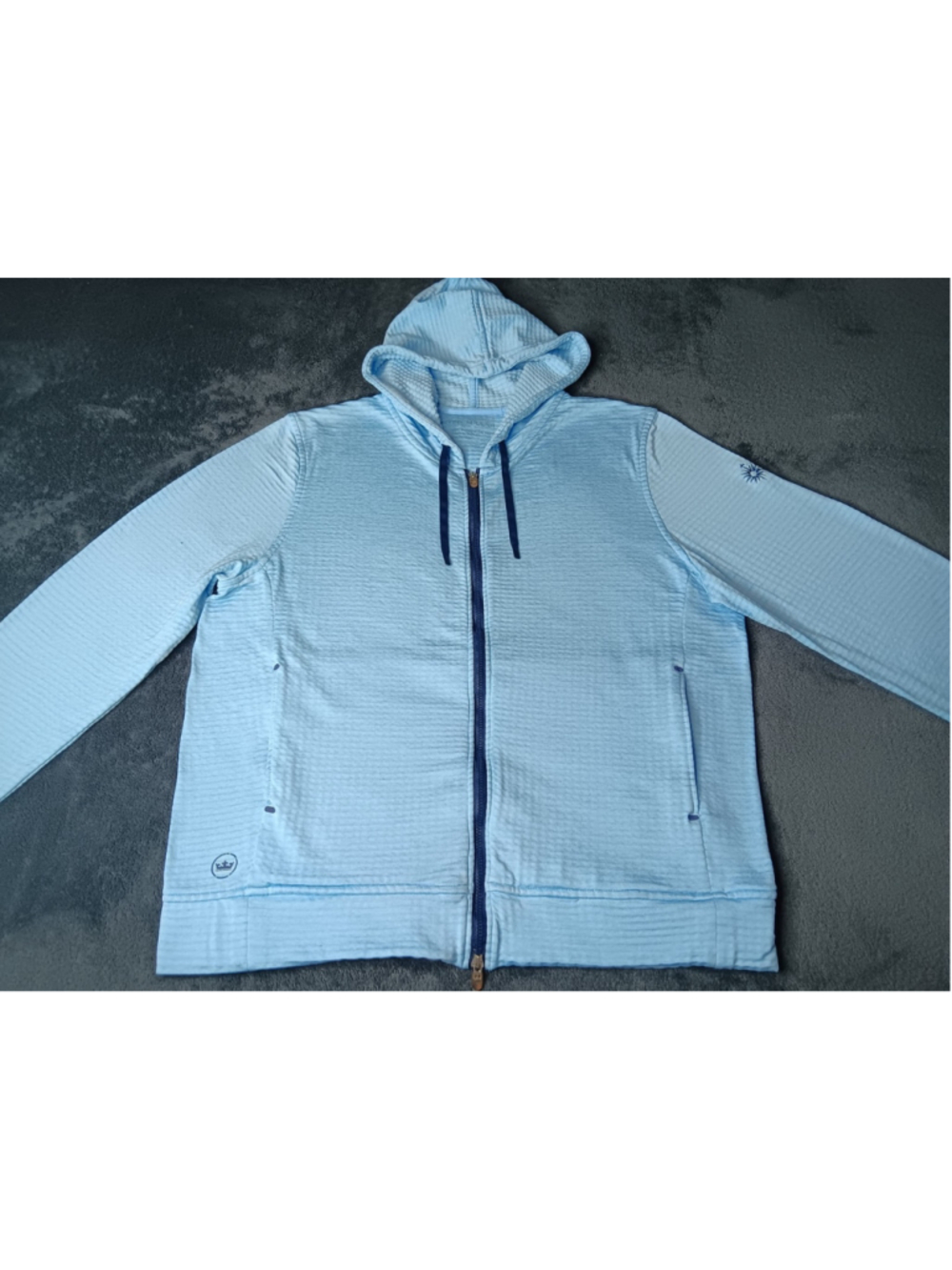 Peter Millar Maven Performance Waffle Knit Womens Large Golf Hoodie Zip Jacket - Picture 5 of 12